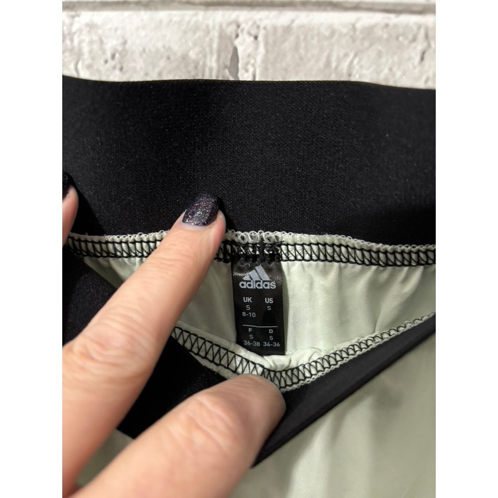 Adidas Women's High-Waist Woven 3-Stripes Pacer Shorts - Picture 4 of 4